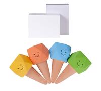 Dcfbkl Set di 4 coni automatici di argilla per innaffiare le piante in terracotta, aiuti con facce giocose per il rilascio di disordine, set per la cura delle piante