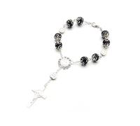 Dcfywl731 Braccialetto con croce da donna, regalo cristiano per donne, religiosi cattolici, fede/battesimo/prima comunione/cresima regali, adjustable, Metallo, Nessuna pietra preziosa