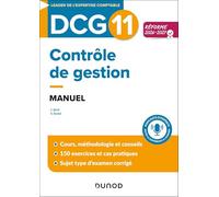 DCG 11 - Contrôle de gestion - Manuel - Réforme 2026-2027