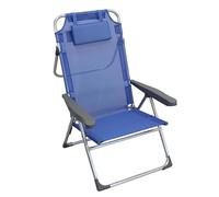 DCG Collection Mare Sdraio, Lettini, Spiaggine, Poltrone e Sedie Regista Pieghevoli in Alluminio e Texline (BLU SPIAGGINA ALTA, 1 PZ)