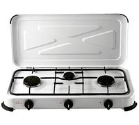 Fornello 3 Fuochi Gas Colore Bianco Nero