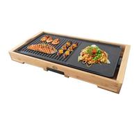 DCG - Piastra Elettrica ST3150 Antiaderente con Potenza 2000 W Colore Legno
