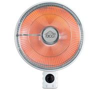 DCG SA9690 Stufa Elettrica da Parete 900W al Carbon Crystal, Oscillante con Telecomando e Pannello Digitale, 2 Livelli di Calore 450W/900W, Riscaldamento Rapido a Basso Consumo, Design Moderno