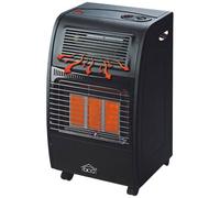 DCG - Stufa a Gas GPL / Gas Naturale Portatile con Vano Bombola Max 15 Kg Accensione Piezoelettrica Area Riscaldata 20-80 mq Colore Nero