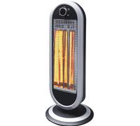 Dcg stufa al carbonio 450 / 900 W 2 Potenze Silver nero