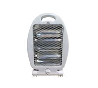 Dcg stufa elettrica con 2 candele al quarzo salvaspazio bianca h 40cm potenza ma