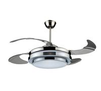 Dcg VENTILATORE da SOFFITTO 4 PALE a SCOMPARSA con LUCE e TELECOMANDO cm 107