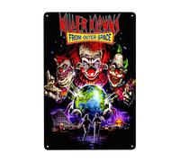 Dcgenrios Targa in metallo vintage con Killer Horror Klowns from Outer Space 20,3 x 30,5 cm, decorazione da parete per bar, casa, soggiorno, decorazione per la casa