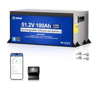 DCHOUSE 48V 100Ah Batteria Litio con Caricabatteria 18A per Golf Cart, RV