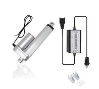DCHOUSE Attuatore lineare DC 12 V 1000 N 100 mm Hub max Lineartechnik attuatori, con DC8-30 V 5 A, kit di controllo del motore senza fili con adattatore 12 V AC/DC