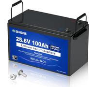 DCHOUSE Batteria al litio 24V 100Ah LiFePO4, BMS con protezione da interruzione per basse temperature, perfetta per motori elettrici, imbarcazioni, camper, e sistemi di accumulo di energia domestici