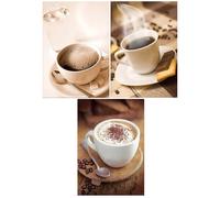 DCIDBEI 3 Pezzi Diamond Painting Kit Completo Caffè 5D Diamond Painting Caffè 30x40cm DIY Paint by Numbers Coffee Craft Buddy Crystal Art Punto Croce Set Mosaico Puzzle Perline Adesive Caffè