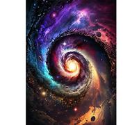 DCIDBEI 40 x 50 cm 5D rotondo Diamond Painting Paesaggio Fantasy, kit di ricamo con diamanti cielo stellato, puzzle diamante universo, decorazioni per la casa, soggiorno, ingresso regali di Natale per