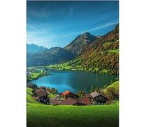 DCIDBEI 40 x 50 CM DIY Diamond Painting Paesaggio Montagna per Adulti, Quadrato Puzzle Diamante 5D Completo Lago Blu, Cristallo Art per Decorazione Murale Domestica/Idee Regalo Uniche || Dolomiti