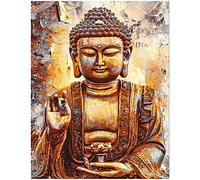 DCIDBEI 40 x 50 cm Square Ricamo Diamante,5D DIY Pittura Diamante,Quadro Diamond Painting Kit per Adulti,Diamante Arti Artigianali per la Decorazione Della Parete Della Casa,Buddha Antico
