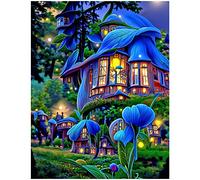 DCIDBEI 40x50CM Diamond Painting Quadrato Square, Pittura Diamante Paesaggio Fata, Mosaico Fai Da Te Adulto Bambino Regalo Decorazione Festa || Casa dei Fiori Blu