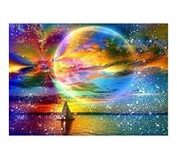 DCIDBEI 50 x 40 cm Diamond Painting Paesaggio Aurora, Fai Da Te Pittura Diamante 5D Oceano, Quadri con Perline Quadrato per Adulti, Ideale per la Decorazione della Parete