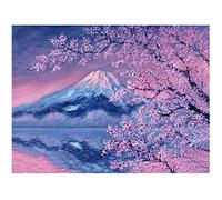 DCIDBEI 50x40CM Diamond Painting Quadrato Paesaggio Giapponese,Montagna Creazione Mosaici Bambino, Cristallo Artigianato Decorazione Domestica || Monte Fuji