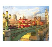 DCIDBEI 50x40CM Diamond Painting Quadrato Square, Perla Diamante Incollare Paesaggio Britannico, Pittura Diamante Adulto Bambino Regalo Sorella Festa || Ponte di Londra
