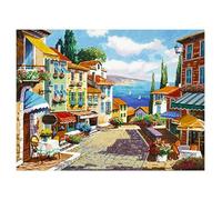 DCIDBEI 50x40CM Quadrato Diamond Painting Paesaggio Mare, Pittura Diamante Citta, Piazza Diamante Montagna, Tempo Libero Creativo Adulti, Decorazione Parete Camera da Letto Soggiorno per la casa