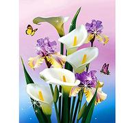DCIDBEI 5D Diamond Painting Fiore 40x50 cm Diamond Painting Fiori di Lily Puzzle 5d Diamond Kit Completo Fiori Quadro Perline Diamond Fiori Dipingere con i Diamanti Adulti Puzzle Diamond Bambini