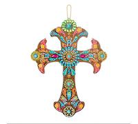 DCIDBEI || Diamond Painting Croce Muro || Artigianato di cristallo || un fascino religioso cristiano || Decorazione della parete di design della decorazione Crocifissi puzzle quadri || 17 cm x 25 cm