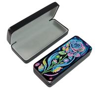 DCIDBEI Diamond Painting Custodia Rigida per Occhiali da Sole Painting Diamond 5D Organizer Puzzle Perline Adesive Portaoggetti per Occhiali Porta Occhiali Rigido Borsa Astuccio Occhiali Rosa Fiori