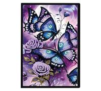 DCIDBEI Diamond Painting Quaderni A5 Taccuino Pagine Bianche Pittura con Diamantini Diario Segreto Pintar con Diamantes A5 Quaderno Schizzi Notebook 50 Fogli Taccuino da Viaggio Farfalla