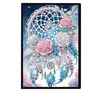 DCIDBEI Diamond Painting Quaderno A5 Pittura con Diamanti Quaderni A5 Blanco Dipinto con Numeri Diario per Adulti Diamond Painting Quaderno Schizzi Fiori Set Regalo Diario Segreto Cacciatore di Sogni