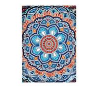 DCIDBEI diamond painting quaderno,A5 Quaderno di scrittura,materiale scolastico per il ritorno a scuola, diario scuola bambini pittura con diamanti regali di compleanno 100 pagine, mandala blu