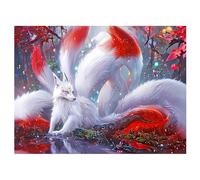 DCIDBEI Pittura Diamante DIY Volpe 50x40 cm Diamond Painting Volpe Dipingere con i Numeri Immagine Volpe Mosaico Puzzle per Adulti Punto Croce Volpe Punto Croce kit da Ricamare Volpe a Nove Code