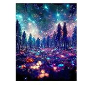 DCIDBEI Square Diamond Painting Paesaggio Foresta 40x50cm Pittura a Diamante Quadrato Diamond Painting Paesaggi Puzzle Brillantini Adulti Painting Diamond 5D Universo Paint Diamond Albero della Vita