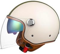 DCJDKCVKI Casco da Moto 3/4 per Adulti, Mezzo Casco da Moto retrò, Casco Aperto, Certificazione ECE, Casco Jet retrò a Mezza Calotta con Visiera per Moto