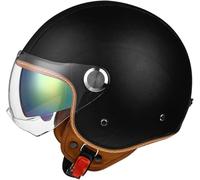 DCJDKCVKI Casco da Moto 3/4 per Adulti, Mezzo Casco da Moto retrò, Casco Aperto, Certificazione ECE, Casco Jet retrò a Mezza Calotta con Visiera per Moto