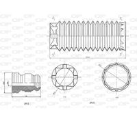 DCK5062.04 OPEN PARTS Kit parapolvere, Ammortizzatore per PEUGEOT