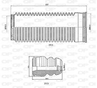 DCK5086.04 OPEN PARTS Kit parapolvere, Ammortizzatore per FORD