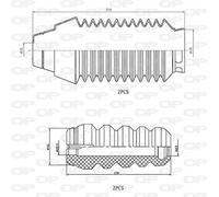 DCK5088.04 OPEN PARTS Kit parapolvere, Ammortizzatore per MERCEDES-BENZ,NISSAN,R