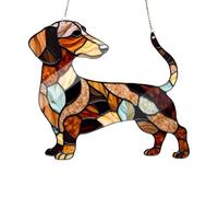 Dckhund - Dckhund, Fascino Del Cane Acrilico | Finestra Colorata Appesa per Animali Domestici, Arte Riflettore Cucciolo Artigianale per Specchio Dell'automobile,