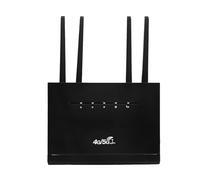 Dcluluwe Router Wireless WR710 Router WiFi 300Mbps 4G LTE Modem 4 Antenna Esterna RJ45 WAN LAN con Slot per Scheda SIM-Spina EU