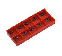 DCMT0702 EM YBC205 Inserti in carburo 10 pezzi per tornio CNC, barra di alesatura compatibile con acciaio inossidabile e acciaio lavorato, 55 gradi B