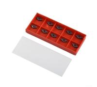 DCMT0702 EM YBC205 Inserti in carburo per utensili per barre di alesatura del tornio CNC, confezione da 10 pezzi, rivestimento PVD, raggio R0.4, inserto a 55 gradi per lavorazione dell'acciaio