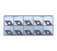 DCMT11T308 /DCMT32.52 Inserti per Tornio Carburo di Tungsteno, Taglienti Tornio Indexabili per Acciaio, Ghisa e Leghe, Utensili CNC Professionali, 10 Pezzi