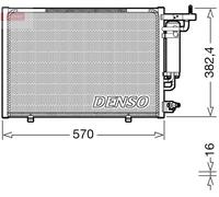 DCN10052 DENSO Condensatore, Climatizzatore per FORD