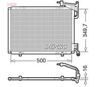 DCN10055 DENSO Condensatore, Climatizzatore per FORD