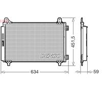 DCN21034 DENSO Condensatore, Climatizzatore per CITROËN,DS,OPEL,PEUGEOT,VAUXHALL