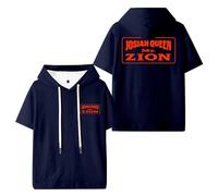 DCOKUS Josiah Queen Mt Zion - Maglietta unisex a maniche corte con cappuccio, abbigliamento casual alla moda, Marina Militare, XS