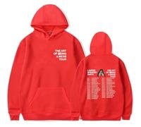 DCOKUS Lauren Spencer Smith The Art Of Being A Mess Tour, felpa con cappuccio unisex casual a maniche lunghe, Rosso, XXL