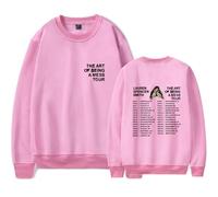 DCOKUS Lauren Spencer Smith The Art Of Being A Mess Tour Felpa Unisex Casual Girocollo Manica Lunga Pullover Vestiti, rosa, XXL