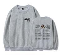 DCOKUS Lauren Spencer Smith The Art Of Being A Mess Tour Felpa Unisex Casual Girocollo Manica Lunga Pullover Vestiti, Grigio, XL