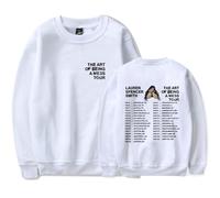 DCOKUS Lauren Spencer Smith The Art Of Being A Mess Tour Felpa Unisex Casual Girocollo Manica Lunga Pullover Vestiti, bianco, 3XL